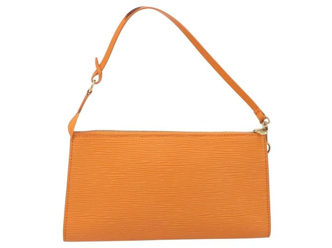 LOUIS VUITTON Epi Pochette Accessoires Orange Mandarin M5294H LV Auth 197554A - vista 2