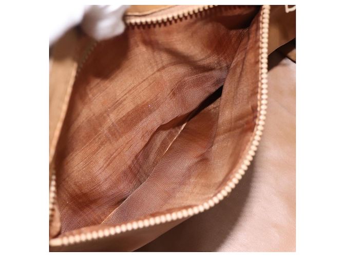 Céline Borsa a mano CELINE Macadam Canvas PVC Beige Gold Auth 197461 D'oro - vista 21