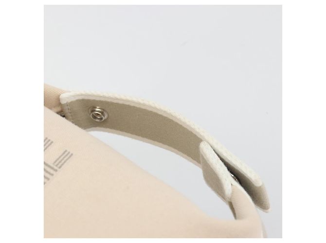 Hermès HERMES Brid A Borsa a Mano Nera Canvas Pelle Beige Silver Auth 196626M Argento - vista 8