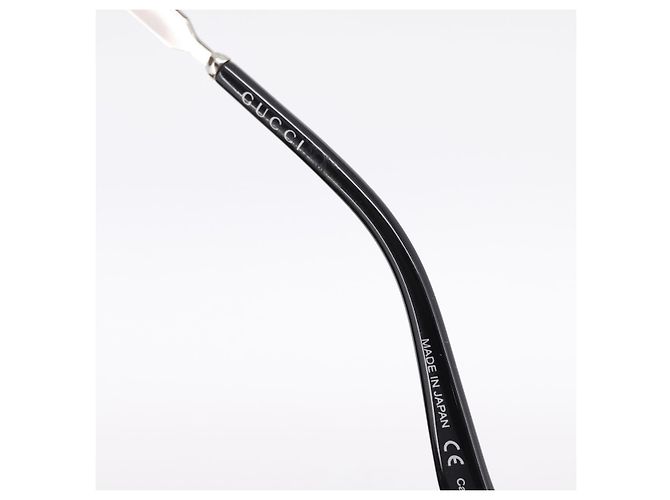 Gafas de sol GUCCI Interlocking G Web Sherry Line Metal Black Silver Auth am12309M Negro Plata - vista 10