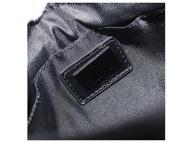 FENDI Zucchino Canvas Schultertasche Schwarz Silber Auth mr2844 - Ansicht 20