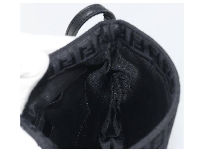 FENDI Zucchino Canvas Schultertasche Schwarz Silber Auth mr2844 - Ansicht 21