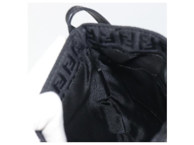 FENDI Zucchino Canvas Schultertasche Schwarz Silber Auth mr2844 - Ansicht 22