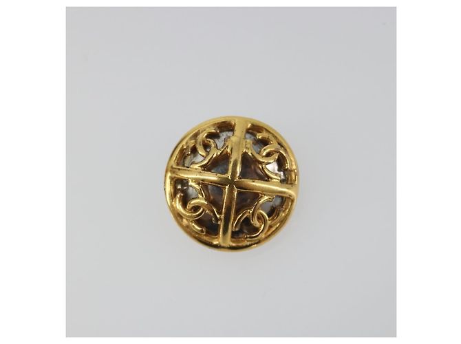 Orecchini CHANEL Metallo Tono Oro CC Auth 198816V - vista 2