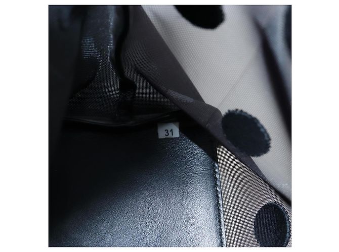 Bolso Tote PRADA de lunares en malla negra auténtico BA14815M Negro - vista 12