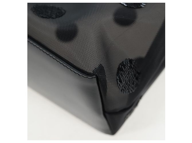 Bolso Tote PRADA de lunares en malla negra auténtico BA14815M Negro - vista 14