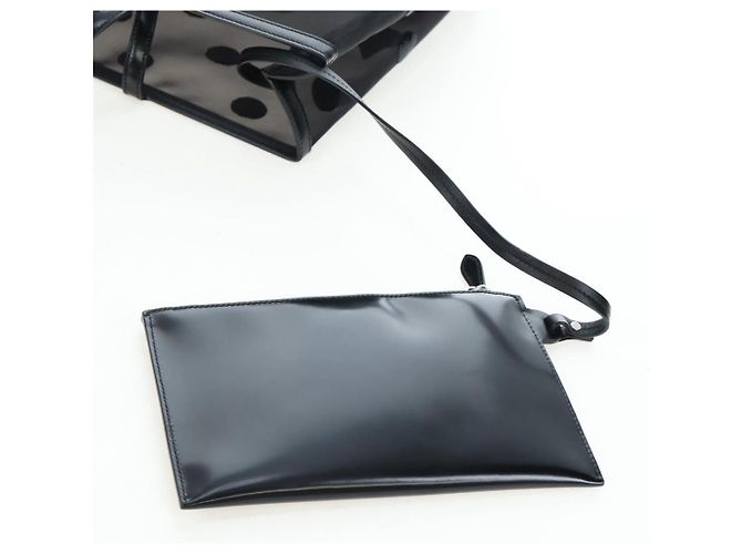 Bolso Tote PRADA de lunares en malla negra auténtico BA14815M Negro - vista 21