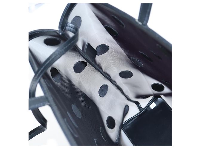 Bolso Tote PRADA de lunares en malla negra auténtico BA14815M Negro - vista 25