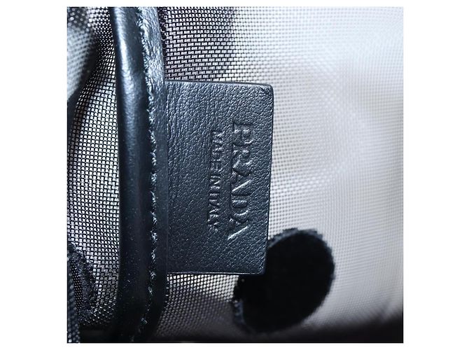 Bolso Tote PRADA de lunares en malla negra auténtico BA14815M Negro - vista 26
