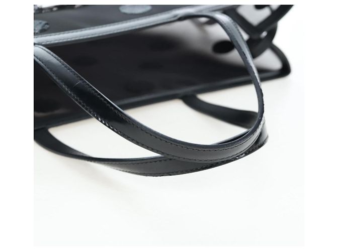 Bolso Tote PRADA de lunares en malla negra auténtico BA14815M Negro - vista 7