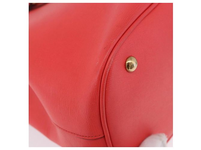 Borsa a mano GUCCI in pelle 2way Rosso Oro 319795 Auth 198375V D'oro - vista 16