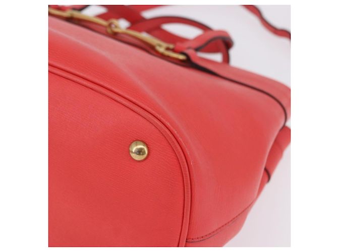 Borsa a mano GUCCI in pelle 2way Rosso Oro 319795 Auth 198375V D'oro - vista 17