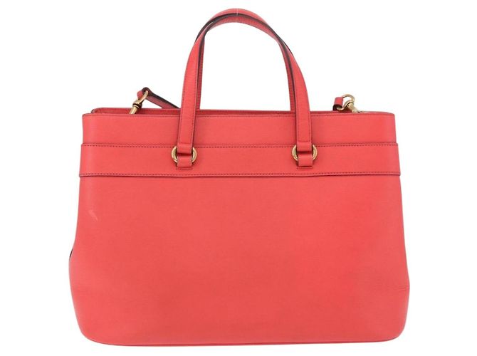 Borsa a mano GUCCI in pelle 2way Rosso Oro 319795 Auth 198375V D'oro - vista 2
