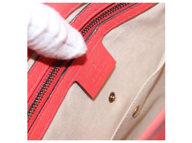 Borsa a mano GUCCI in pelle 2way Rosso Oro 319795 Auth 198375V D'oro - vista 21