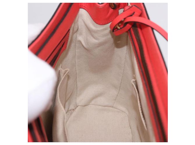 Borsa a mano GUCCI in pelle 2way Rosso Oro 319795 Auth 198375V D'oro - vista 22