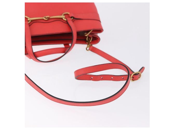 Borsa a mano GUCCI in pelle 2way Rosso Oro 319795 Auth 198375V D'oro - vista 9