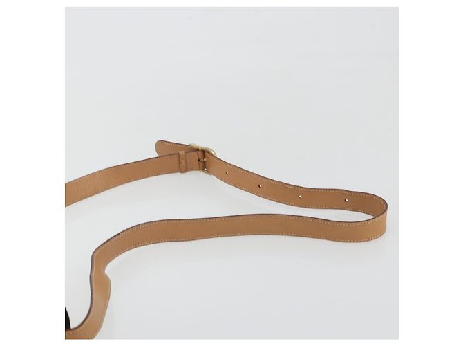 Céline Borsa a tracolla circolare CELINE Macadam Canvas PVC Pelle Marrone Oro Auth 197510A D'oro - vista 8