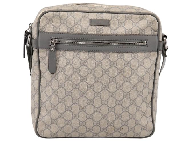 Borsa a tracolla GUCCI GG Supreme PVC Beige Silver 201448 Auth mr2814 Argento - vista 13