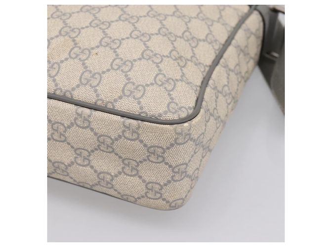 Borsa a tracolla GUCCI GG Supreme PVC Beige Silver 201448 Auth mr2814 Argento - vista 14