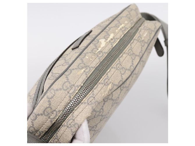 Borsa a tracolla GUCCI GG Supreme PVC Beige Silver 201448 Auth mr2814 Argento - vista 6