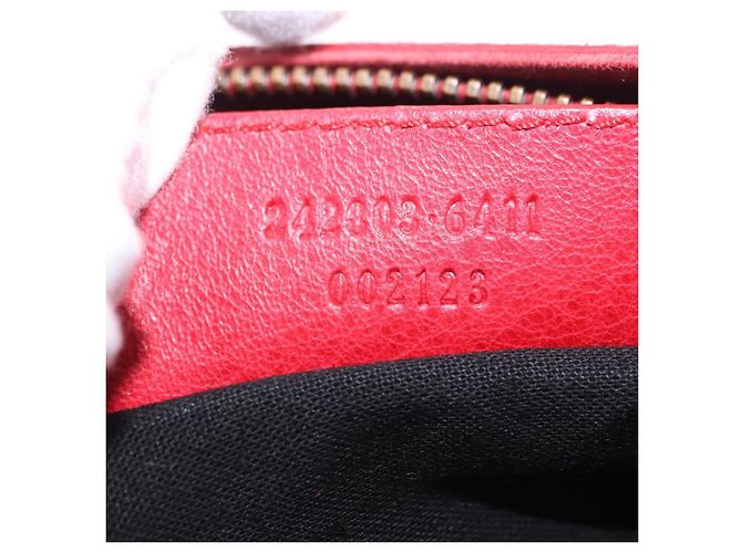 BALENCIAGA Borsa a tracolla The Hip in pelle rossa 242803 Auth 196657A Rosso - vista 12