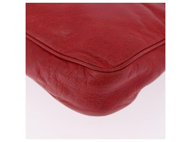 BALENCIAGA Borsa a tracolla The Hip in pelle rossa 242803 Auth 196657A Rosso - vista 16