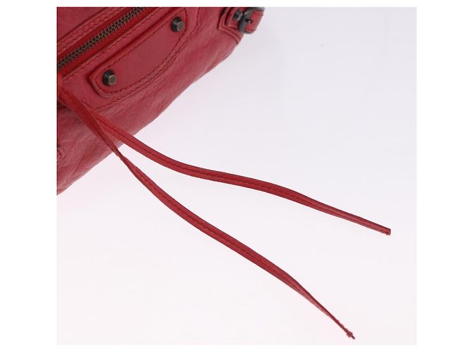 BALENCIAGA Borsa a tracolla The Hip in pelle rossa 242803 Auth 196657A Rosso - vista 17