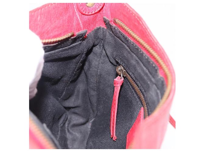 BALENCIAGA Borsa a tracolla The Hip in pelle rossa 242803 Auth 196657A Rosso - vista 20