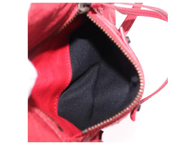 BALENCIAGA Borsa a tracolla The Hip in pelle rossa 242803 Auth 196657A Rosso - vista 23