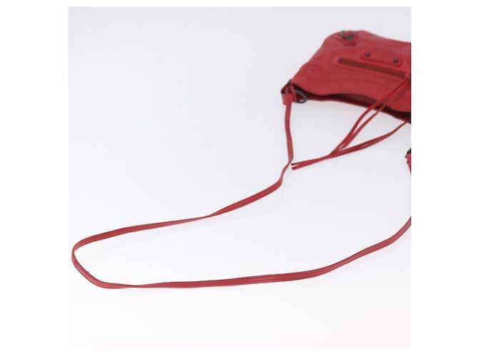BALENCIAGA Borsa a tracolla The Hip in pelle rossa 242803 Auth 196657A Rosso - vista 7
