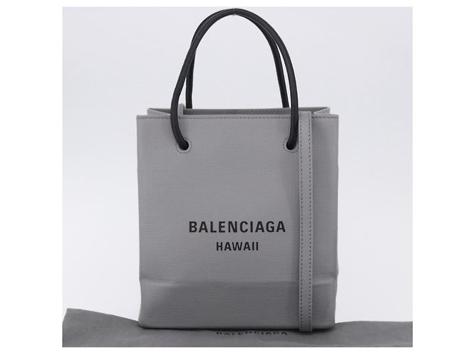BALENCIAGA Shopping Tote Bag XXS Leder 2way Grau Silber 555140 Auth BA15153V Braun - Ansicht 12