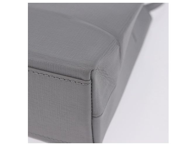 BALENCIAGA Shopping Tote Bag XXS Leder 2way Grau Silber 555140 Auth BA15153V Braun - Ansicht 16