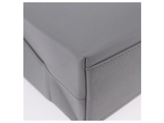 BALENCIAGA Shopping Tote Bag XXS Leder 2way Grau Silber 555140 Auth BA15153V Braun - Ansicht 17