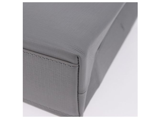 BALENCIAGA Shopping Tote Bag XXS Leder 2way Grau Silber 555140 Auth BA15153V Braun - Ansicht 18