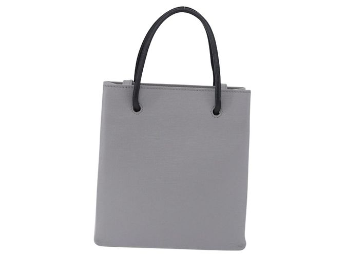 BALENCIAGA Shopping Tote Bag XXS Leder 2way Grau Silber 555140 Auth BA15153V Braun - Ansicht 2