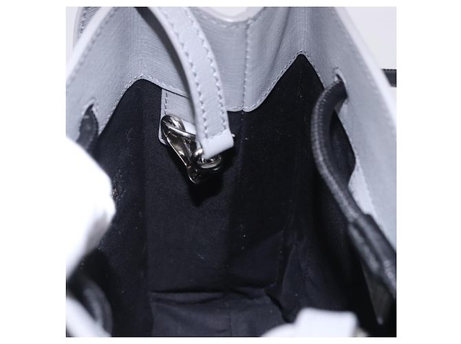 BALENCIAGA Shopping Tote Bag XXS Leder 2way Grau Silber 555140 Auth BA15153V Braun - Ansicht 21