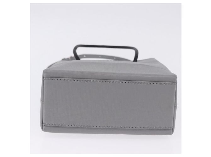BALENCIAGA Shopping Tote Bag XXS Leder 2way Grau Silber 555140 Auth BA15153V Braun - Ansicht 5