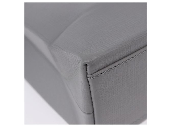 BALENCIAGA Shopping Tote Bag XXS Leder 2way Grau Silber 555140 Auth BA15153V Braun - Ansicht 9