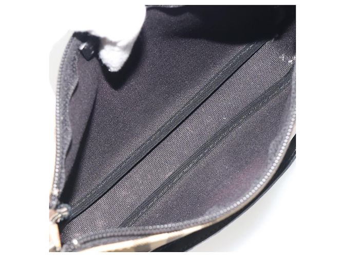Pouch Accessori BURBERRY Nova Check PVC Leather Beige Silver Auth 198675A Argento - vista 11