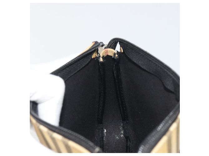Pouch Accessori BURBERRY Nova Check PVC Leather Beige Silver Auth 198675A Argento - vista 19