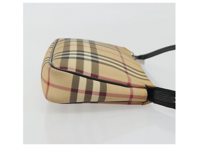 Pouch Accessori BURBERRY Nova Check PVC Leather Beige Silver Auth 198675A Argento - vista 3
