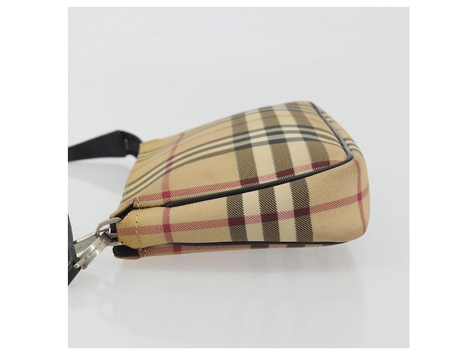 Pouch Accessori BURBERRY Nova Check PVC Leather Beige Silver Auth 198675A Argento - vista 4