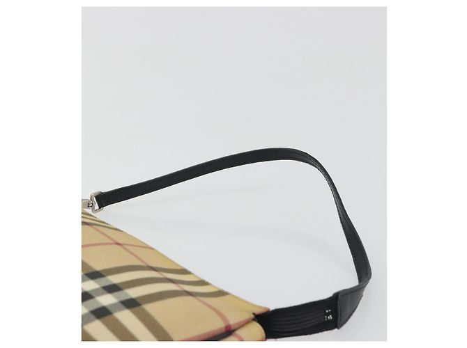 Pouch Accessori BURBERRY Nova Check PVC Leather Beige Silver Auth 198675A Argento - vista 8