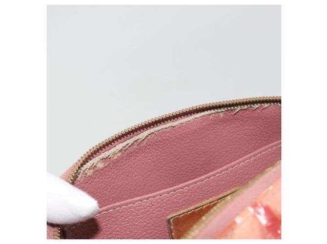 LOUIS VUITTON Monogram Vernis Ikat Flower Pochette Cosmetic M90046 Auth BA15040 Rosa - vista 10