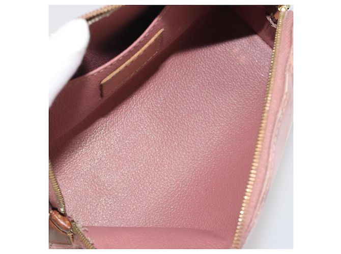LOUIS VUITTON Monogram Vernis Ikat Flower Pochette Cosmetic M90046 Auth BA15040 Rosa - vista 11