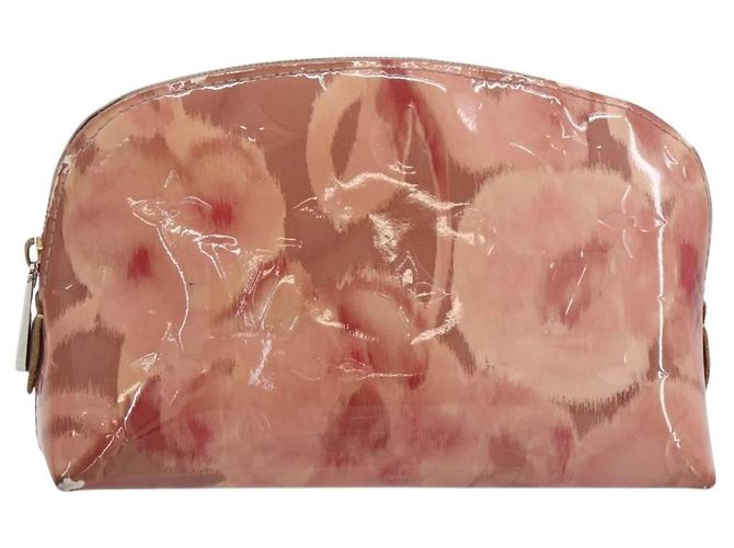 LOUIS VUITTON Monogram Vernis Ikat Flower Pochette Cosmetic M90046 Auth BA15040 Rosa - vista 13