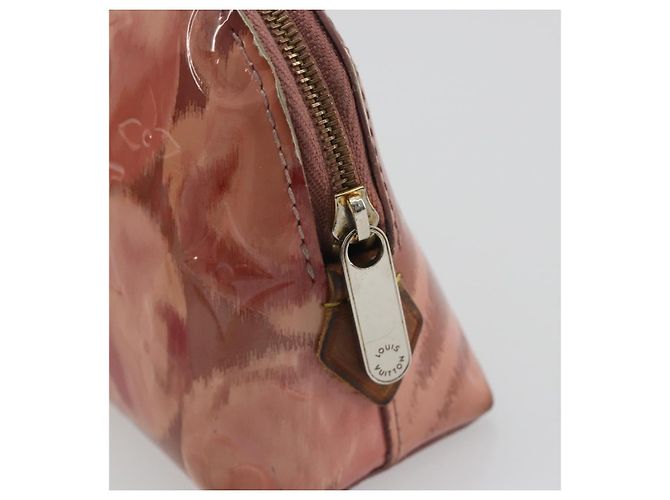 LOUIS VUITTON Monogram Vernis Ikat Flower Pochette Cosmetic M90046 Auth BA15040 Rosa - vista 9