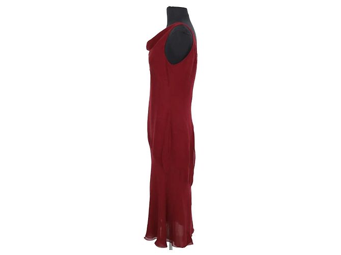 Vestido burdeos Valentino - vista 2