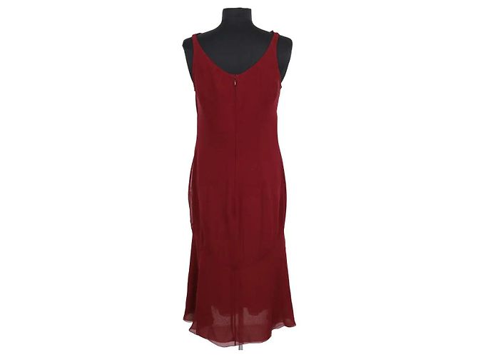 Vestido burdeos Valentino - vista 3