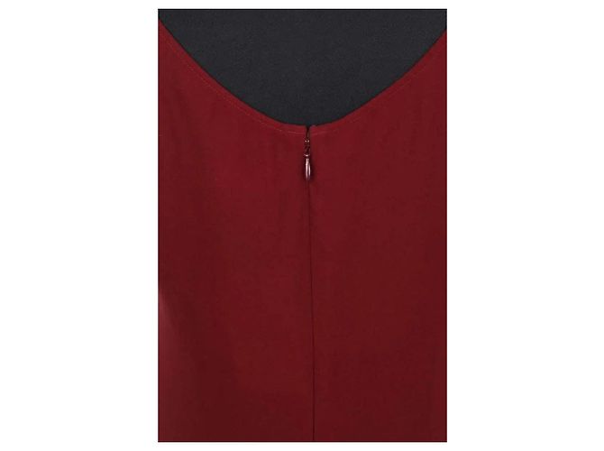 Vestido burdeos Valentino - vista 4